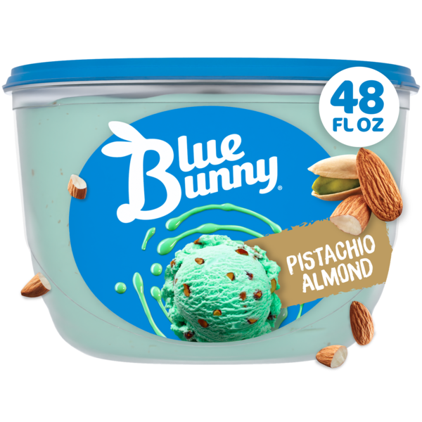 Blue Bunny Premium Pistachio Almond Frozen Dessert, 48 fl oz Same