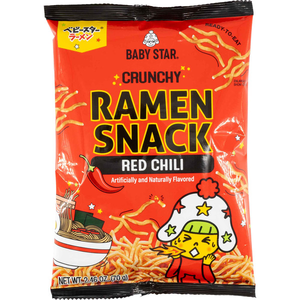 Baby Star Ramen Snack, Red Chili, Crunchy