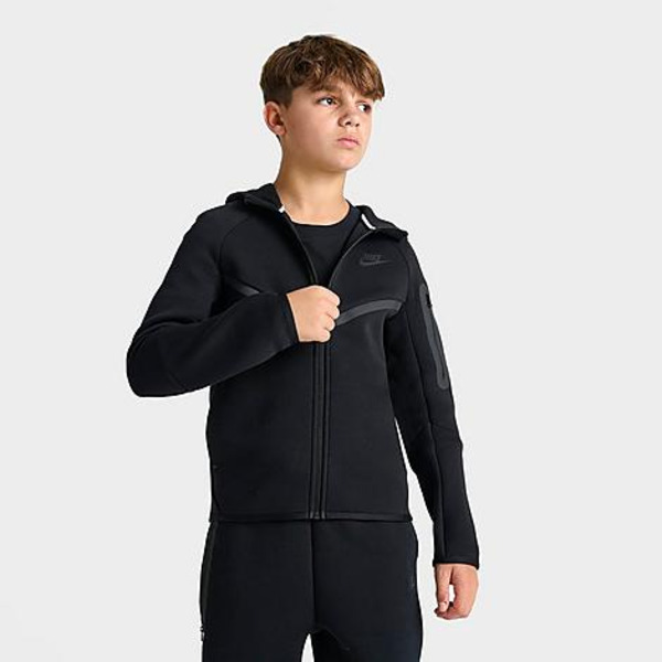 Nike Boys' Tech Fleece Full-Zip Sweatshirt - Black