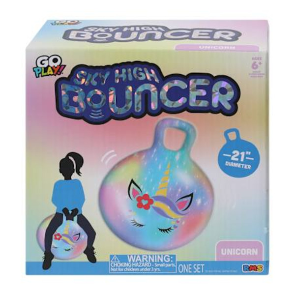 Toy Hub Sky High Inflatable Bouncer Toy With Handle - Unicorn