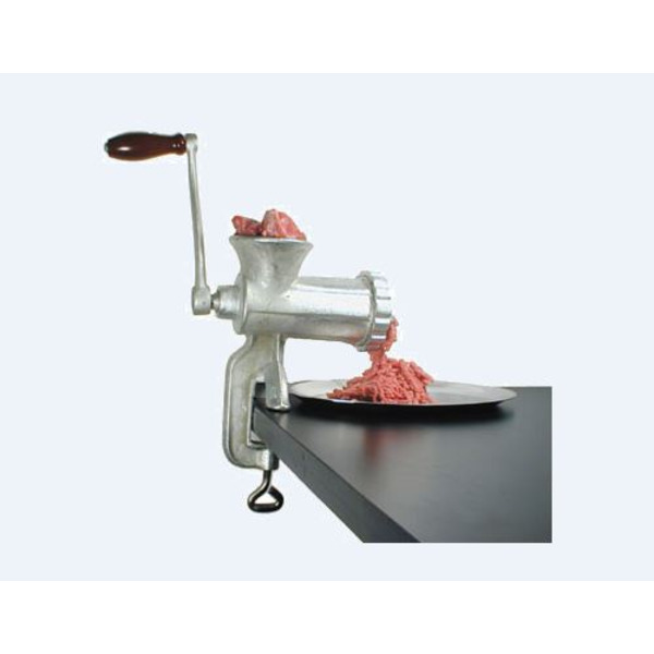 Meat Grinder, manual, clamp style, table mount