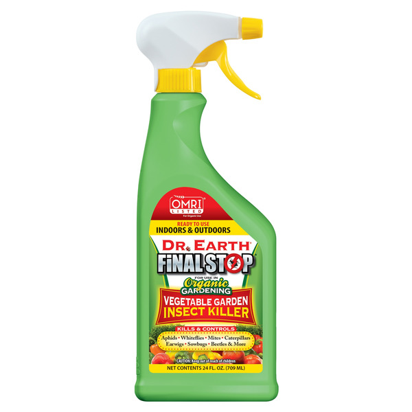 Dr. Earth Final Stop Vegetable Garden OMRI listed Natural Ready to use Insect killer 24 -fl oz