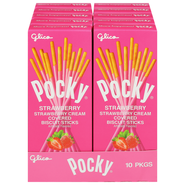 Pocky Biscuit Sticks, Strawberry, Strawberry Cream Covered Same