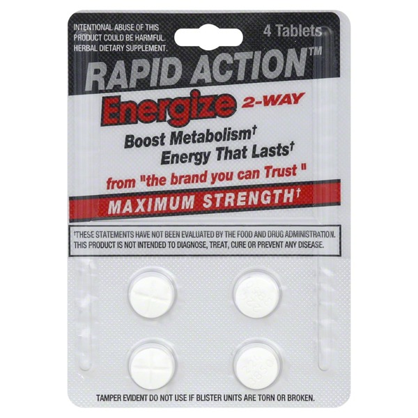 Rapid Action Energize 2 Way Maximum Strength Tablets 4 Ct Delivery Or Pickup Near Me Instacart