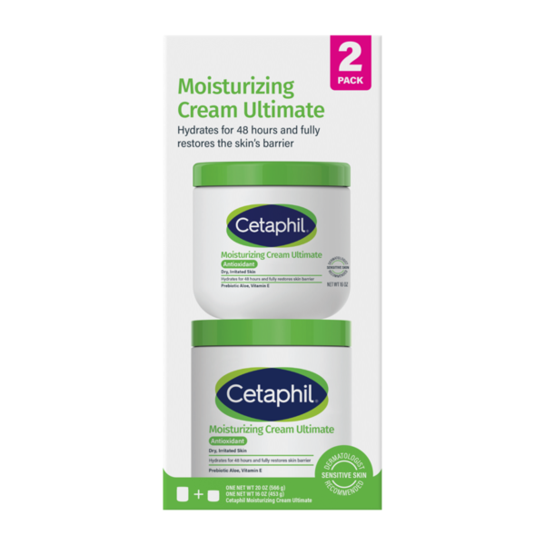 Cetaphil Moisturizing Cream Ultimate with Prebiotic Aloe, Very Dry