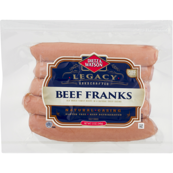 Dietz & Watson Beef Franks, Gluten Free, Shrink Wrapped (12 oz) Instacart