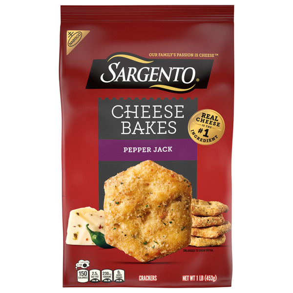 Sargento Cheese Bakes Pepper Jack Crackers, 16 oz