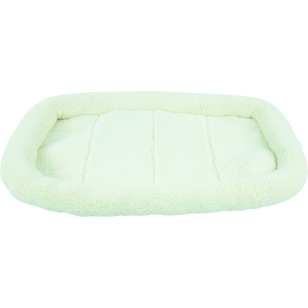 Play On Bolster Dog Crate Mat, 35 x 22 in - White