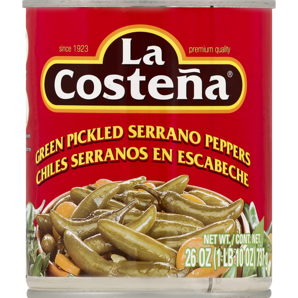 La Costeña Serrano Peppers, Green Pickled