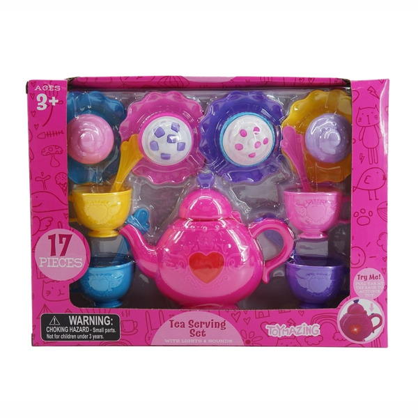 LAWLEYS TEA 17点SET♡ Toymazing 17 Piece Animated Tea Serving Playset Same-Day Delivery