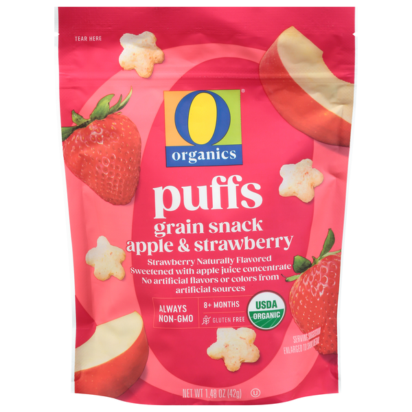 O Organics 8+ Months Apple & Strawberry Puffs