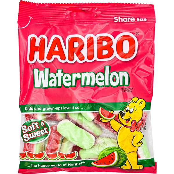 HARIBO Candy, Gummi, Watermelon, Share Size