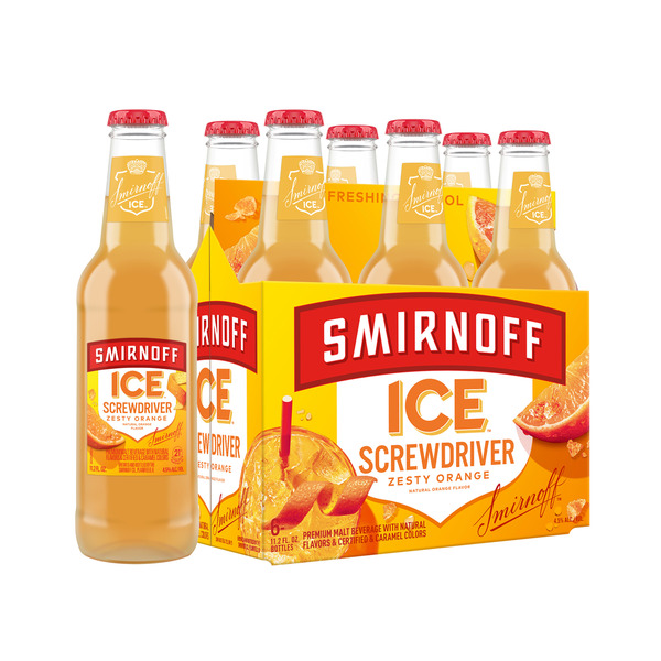 Smirnoff Ice Screwdriver, 6 pack Bottles, 11.2 fl oz, 4.5% ABV