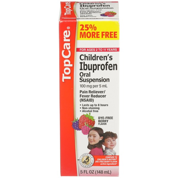 Top Care Children's Ibuprofen 100 Mg Per 5 Ml Pain Reliever/fever