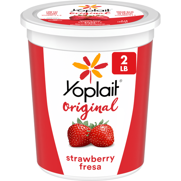 Yoplait Original Smooth Style Strawberry Low Fat Yogurt Tub