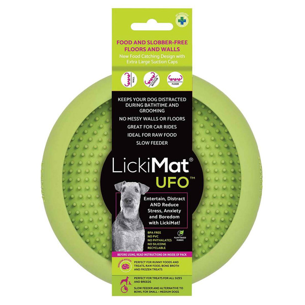 Licki Mat Slow Feeder and Alternative Bowl, for Small - Medium Dogs, UFO