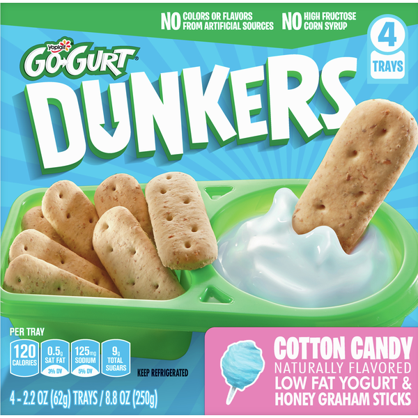 GoGurt Yogurt & Honey Graham Sticks, Cotton Candy (4 each) Instacart