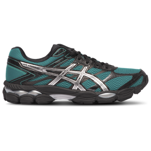 Asics Men's GEL-Cumulus 16 Running Shoes, Size 11.5 - Teal/Black/Silver