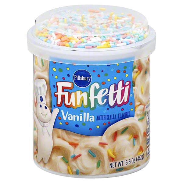 Pillsbury - Vanilla Funfetti Frosting, 15.6 oz, 8 Pk