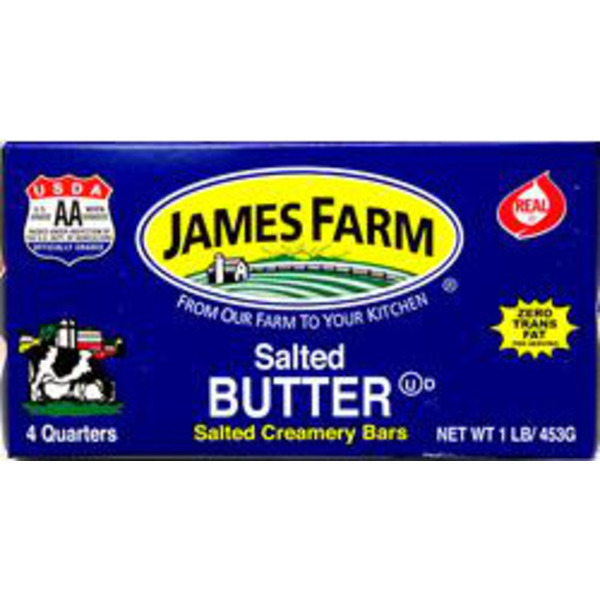 James Farm - Salted Solid Butter, 1 lb - 30 ct