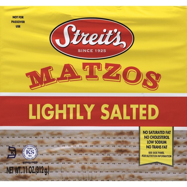 Streit's Matzos, Lightly Salted (11 oz) Instacart