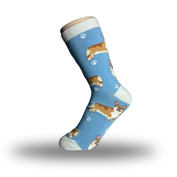 E&S Pet 14" Welsh Corgi Happy Tails Novelty Socks