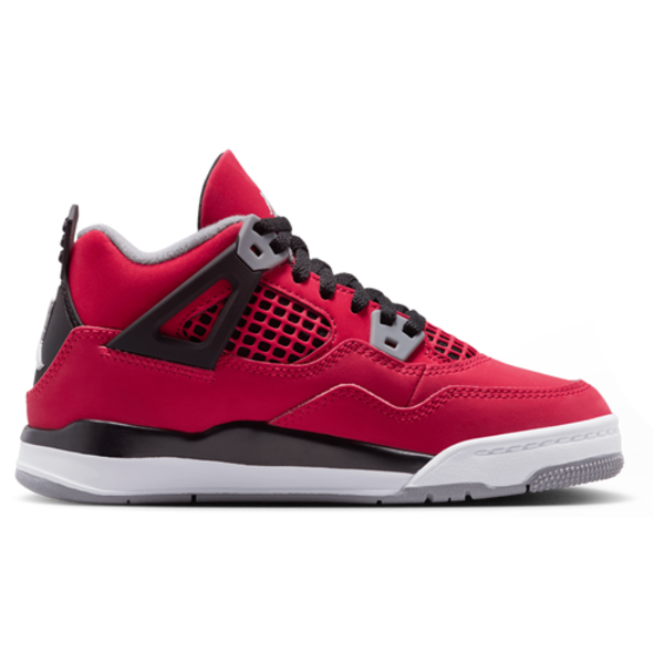 Jordan Kids' Preschool 4 Retro 'Toro' Basketball Shoes, Size 3 - Fire Red/White-Black-Cement Grey