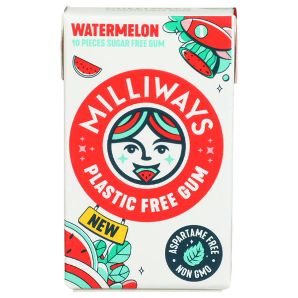 Milliways Food Watermelon Sugar Free Plastic Free Gum