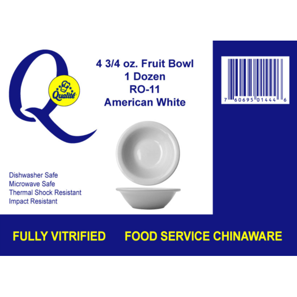 Qualite - White Fruit Bowl - 12/4.75 oz