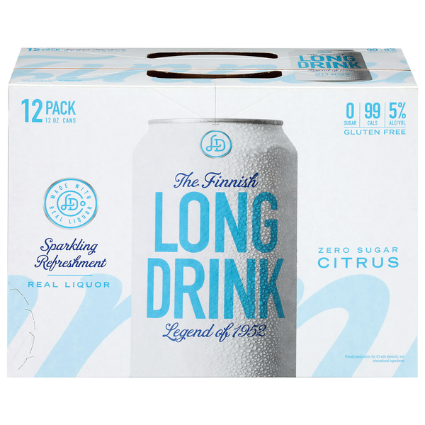 The Finnish Long Drink Gluten Free Zero Sugar Citrus Gin Same-Day