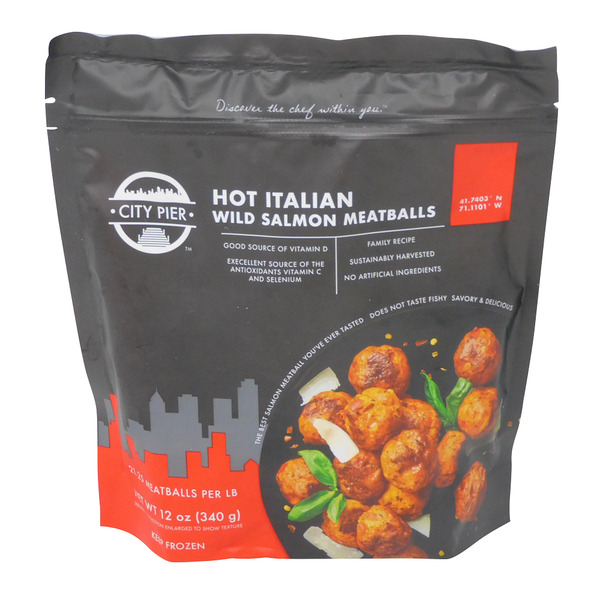 City Pier Hot Italian Wild Salmon Meatballs Same-Day Delivery or