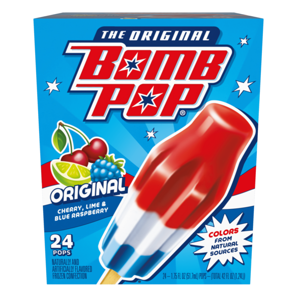 Bomb Pop Original Cherry, Lime & Blue Raspberry Pops Same-Day