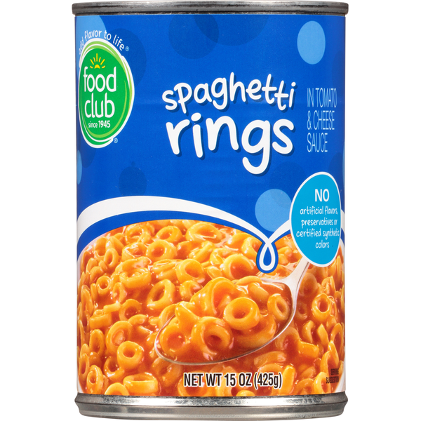 Food Club Spaghetti Rings, In Tomato & Cheese Sauce Same-Day Delivery ...