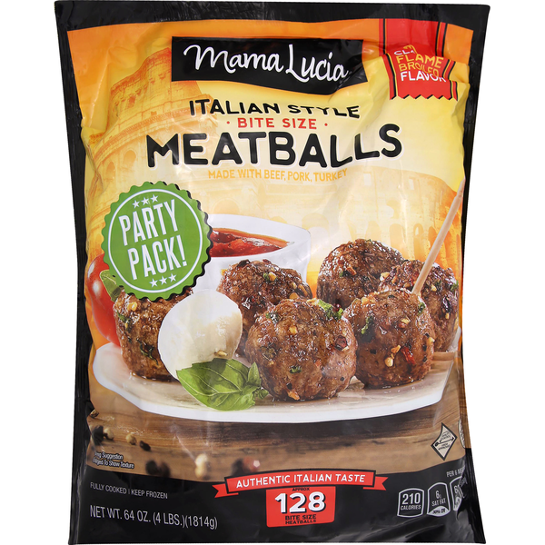 Mama Lucia Meatballs, Italian Style, Bite Size, Party Pack Same