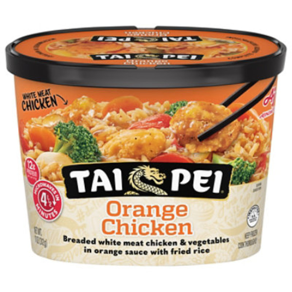Ajinomoto Tai Pei Orange Chicken Single Serve Entree, Frozen Asian Meal