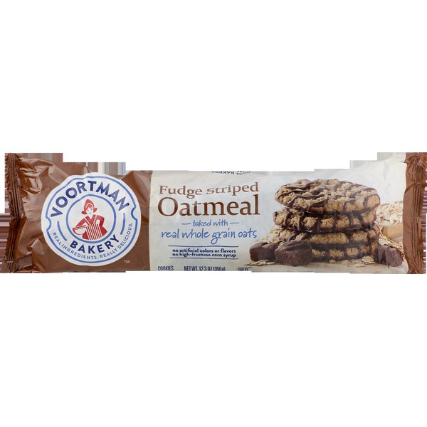 Voortman Cookies, Oatmeal, Fudge Striped (12.3 oz) from Walmart Instacart