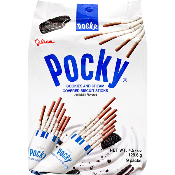 Pocky Cocoa Biscuit Sticks, Cookies and Cream Covered