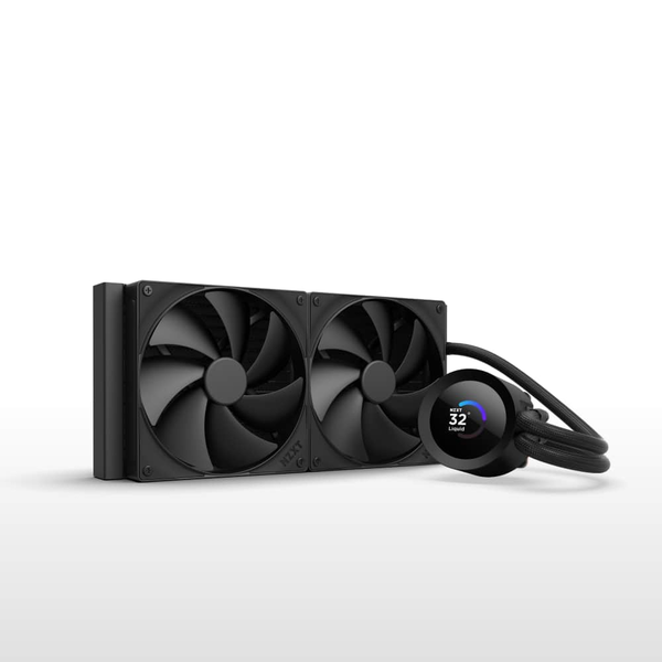 NZXT Kraken Plus 280 mm CPU Liquid Cooler with 1.54" LCD, 2 x 140 mm Fans - Black