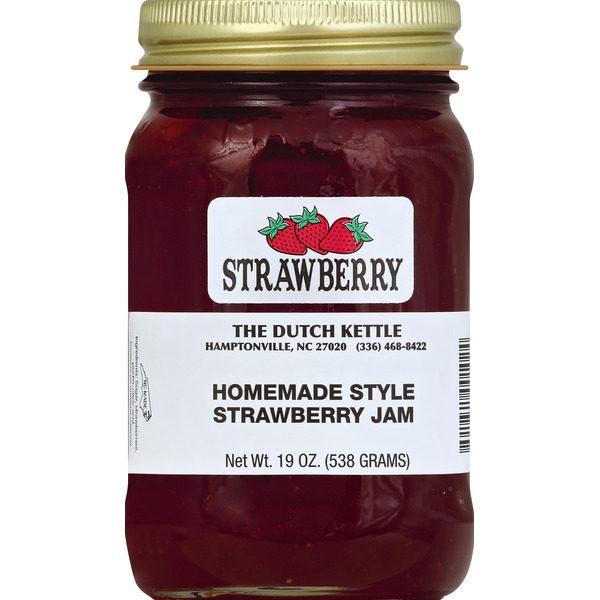 The Dutch Kettle Jam, Strawberry, Homemade Style (19 oz) Instacart