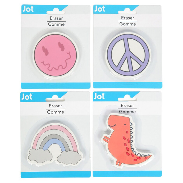 Jot Fun Shaped Eraser - Assorted Designs Same-Day Delivery | Dollar Tree
