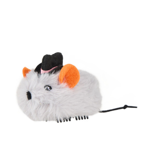 Thrills & Chills Halloween Electronic Mouse Cat Toy - Orange
