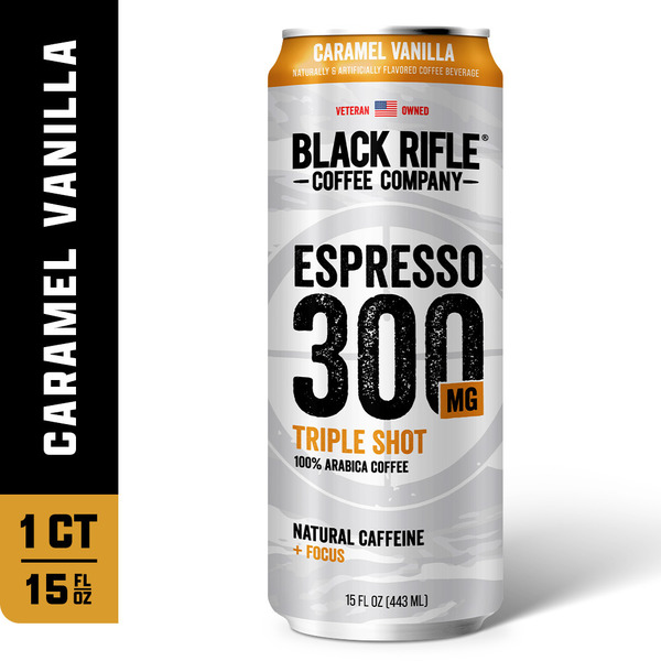 Black Rifle Coffee Caramel Vanilla, Espresso 300 Triple Shot Ready