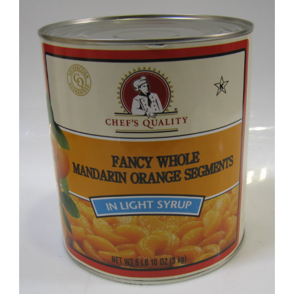Chef's Quality - Whole Mandarin Orange Segmens - #10 cans