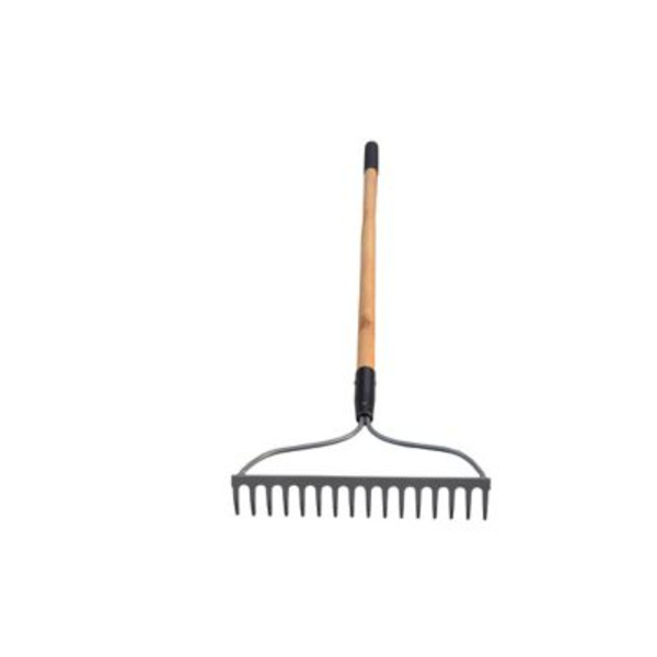 Ground Work 16 in. Carbon Steel 16-Tine Welded Bow Rake