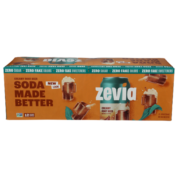 Zevia Creamy Root Beer Zero Calorie 12 Pack Same-Day Delivery or