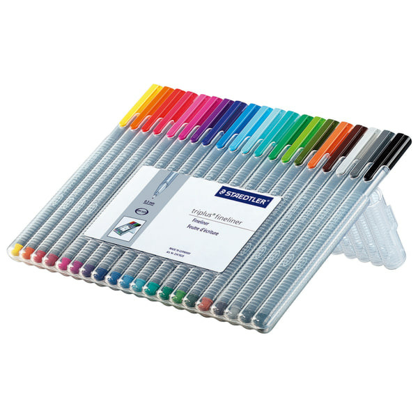 STAEDTLER 334 SB20 Assorted Ink Super Fine Point Triplus Felt Pens