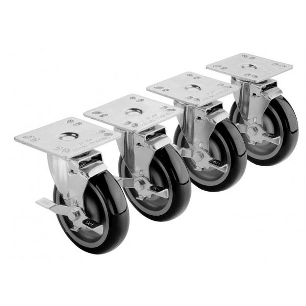 Krowne - #28-111S Plate Casters, 3.5x3.5 Plate, 5"
