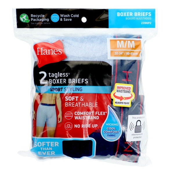 Hanes Boxer Brief & Tee & ステッカー　※上下1枚 Hanes Men\u0027s Tagless Cotton Boxer Briefs, Moisture-Wicking, 6 Pack