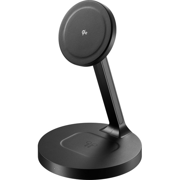 Insignia 20W Qi2 Certified Fast Charge 2-in-1 Wireless Charging Stand for iPhone, AirPods & Other Qi Devices - Black