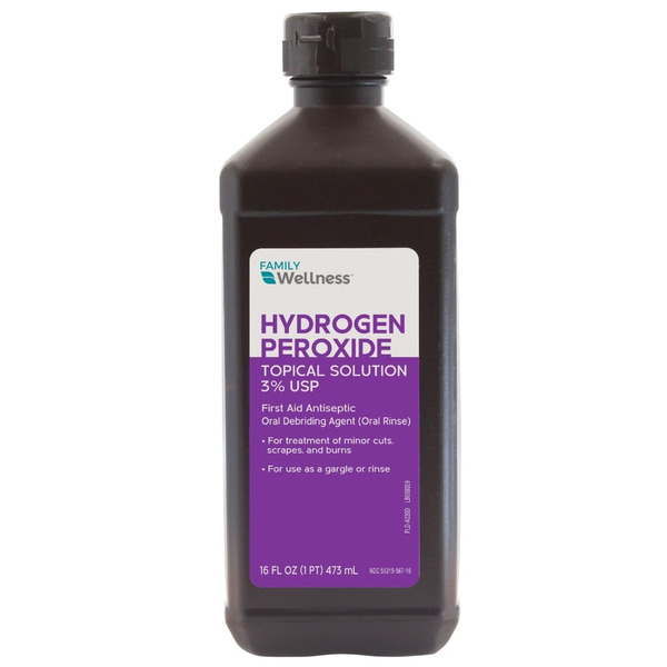 H2o2 Rinse Family Dollar Family Wellness Hydrogen Peroxide Usp 3% First Aid ...
